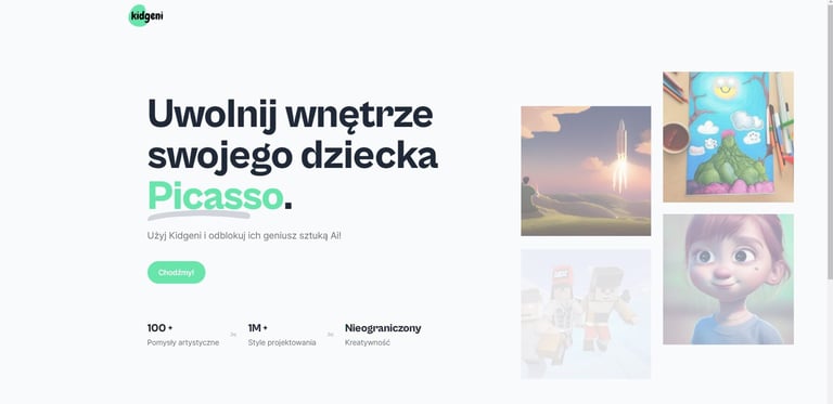 a website page with a picture of a cartoon character