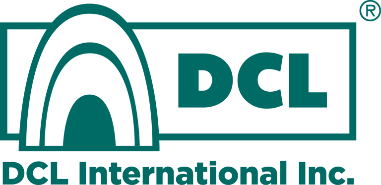 a logo for dcl international international inc