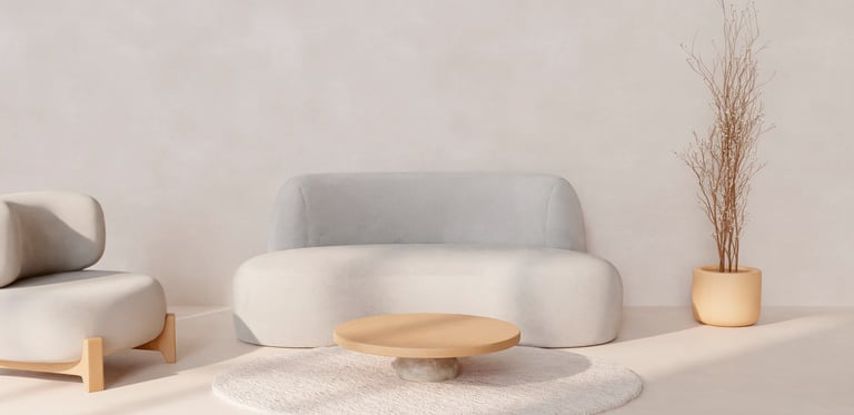 canape-incurve-bouclette- fausse-fourrure-blanc