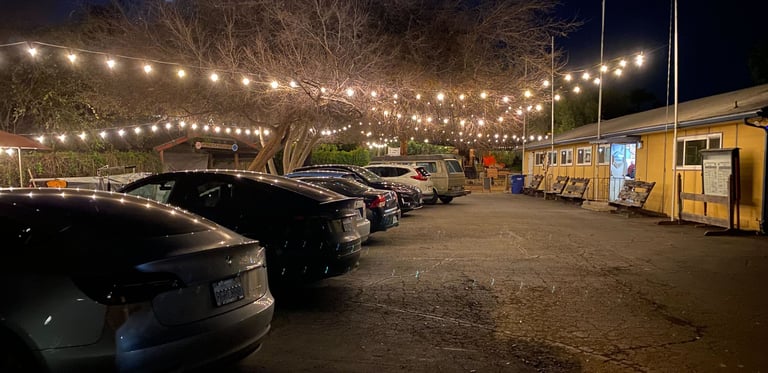 Parking lot outside Norway Hall