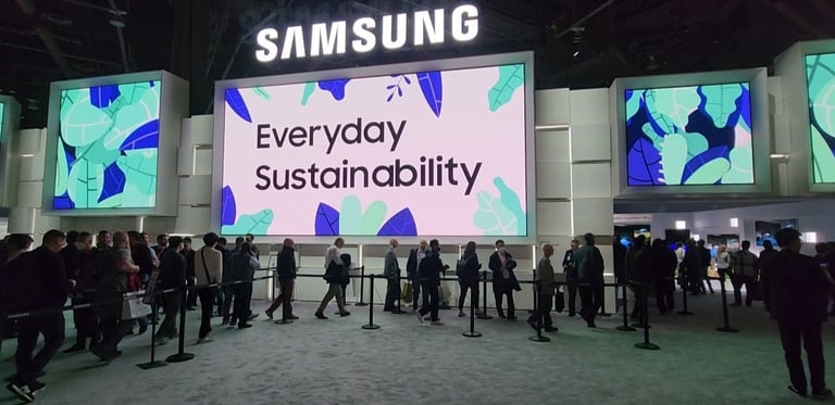 Samsung City exhibit entrance at CES.