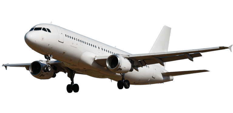 a large jetliner flying through the air