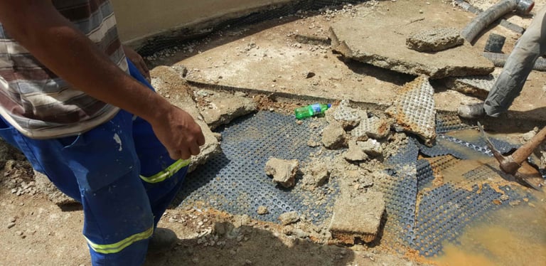 Assessment of compromised slab area at multiple story building, Sandhurst Towers, Sandton