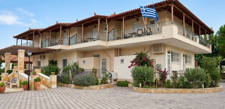 Greek villa rental with spacious balconies, lavender gardens!!!