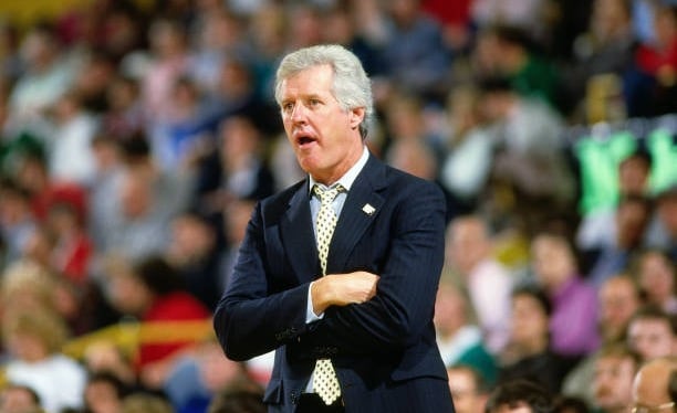 Kevin Loughery coaching on the NBA sidelines