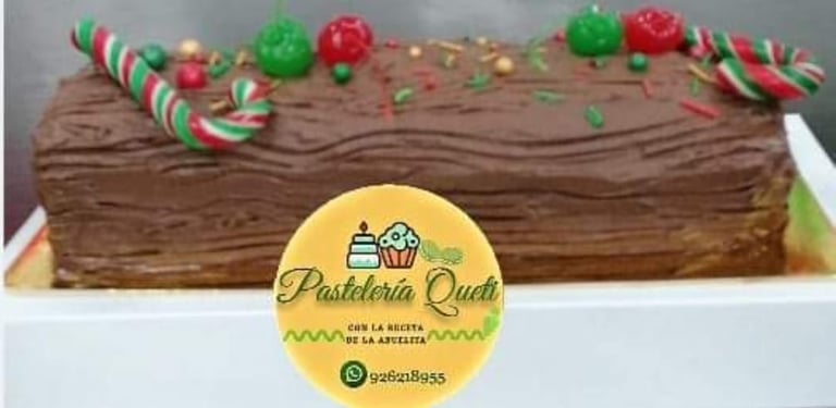 tronco navideño de chocolate