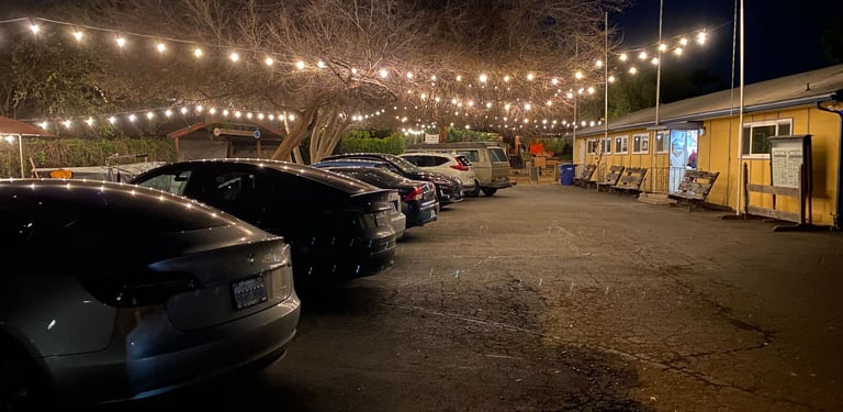 Parking lot outside Norway Hall