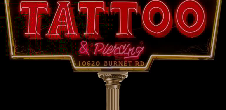 Copperhead Tattoos & Piercings neon sign