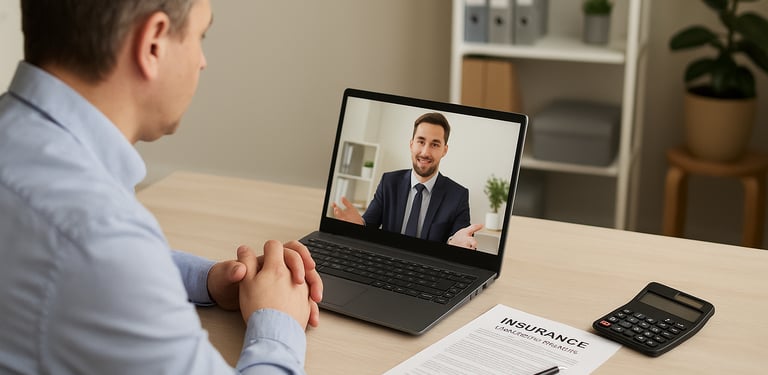 Klient omawia OC działalności z doradcą PDU Polskie Doradztwo Ubezpieczeniowe