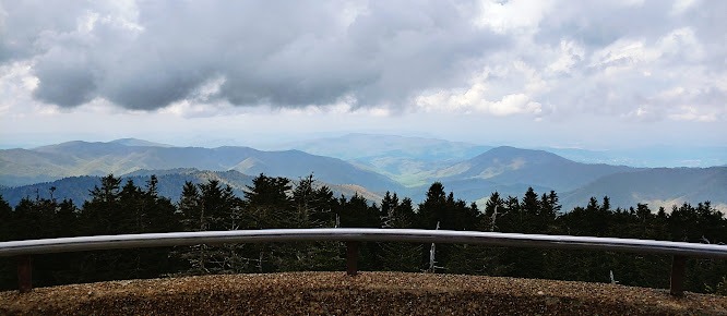 Smoky Mountains, N. Carolina Travel - Kuwohi view of Great Smoky Mountains