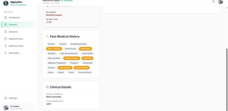 Hijama Practice Management Software
