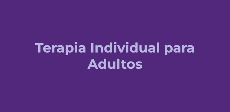 Terapia individual para adultos