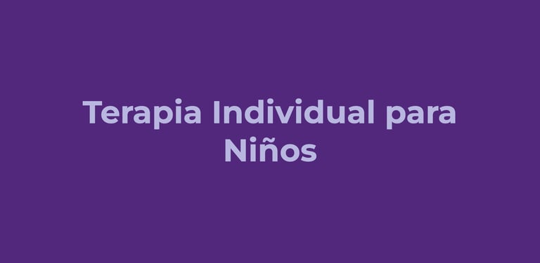 Terapia individual para niños