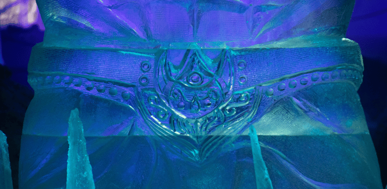 escultura de hielo poseidon  cinturon