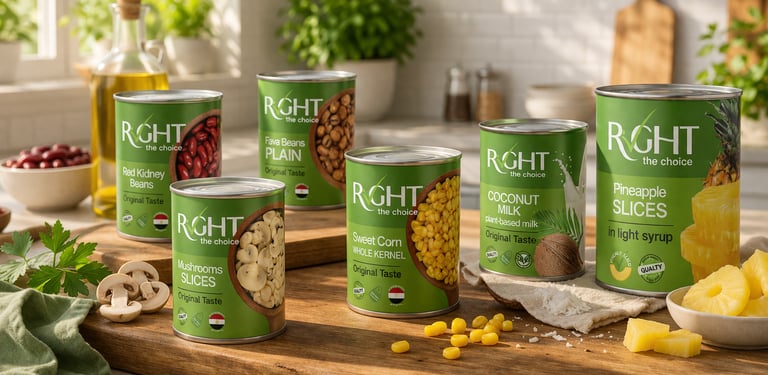 Right, a canned food product range from Raya FMCG