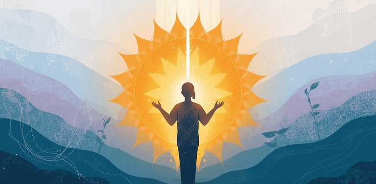 Man in meditation/peace showing self-worth restoration