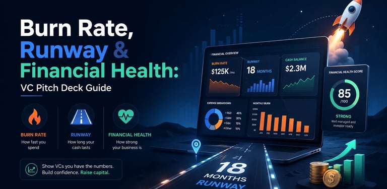 Burn Rate, Runway & Financial Health: VC Pitch Deck Guide