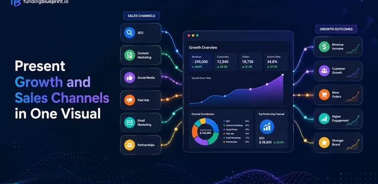 Present Growth and Sales Channels in One Visual