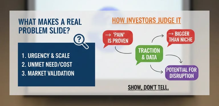 What Makes a Real Problem Slide (How Investors Actually Judge It)