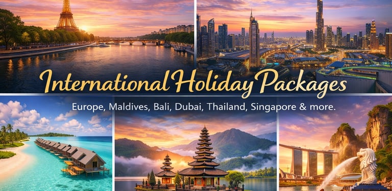 International holiday packages by Soma Journeys for global destinations with customized travel experiences