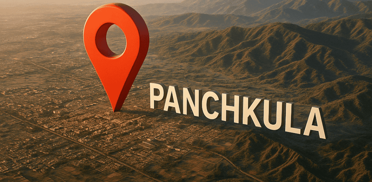 panchkula location pin on map