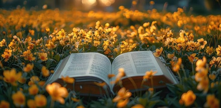 bible on flowers
