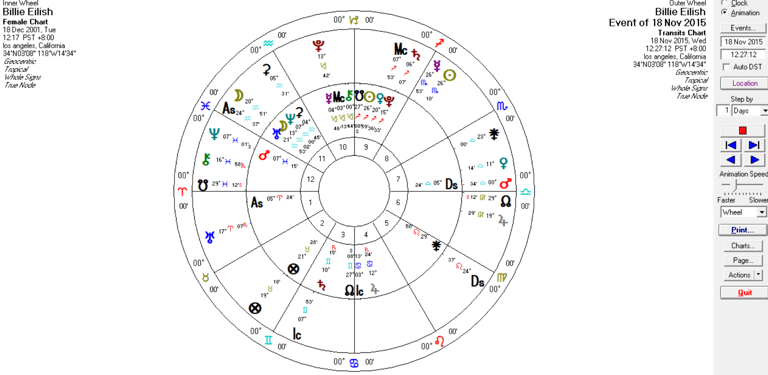 a astrological chart of the zodiac sign