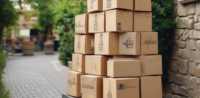 brown cardboard boxes on brown wooden table