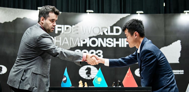 Nepomniachtchi takes the lead for the third time as Ding misplays. World Chess Championship 2023