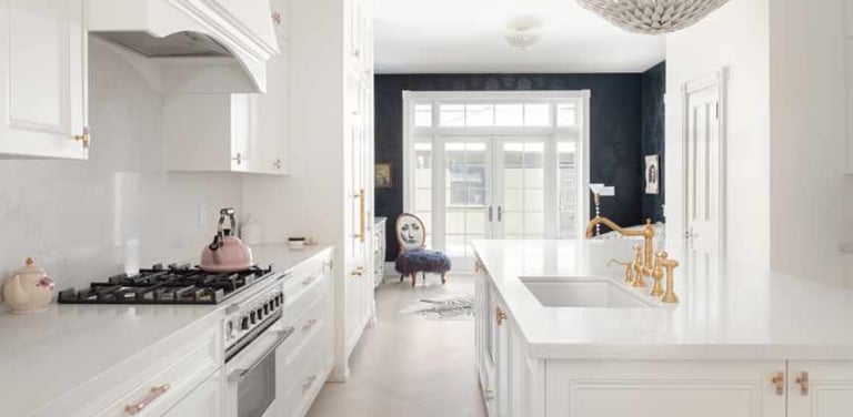 a modern white kitchen