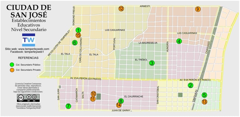 Colegios Secundarios en San Jose Temperley