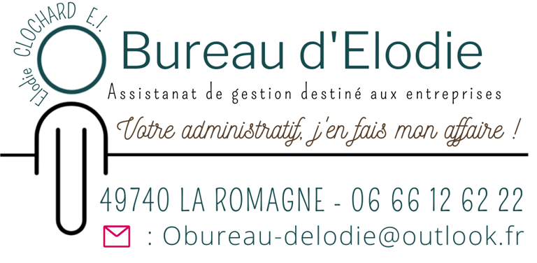 carte de visite O BUREAU D'ELODIE