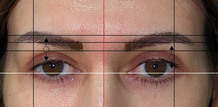 Symmetry is a priority - brow mapping app