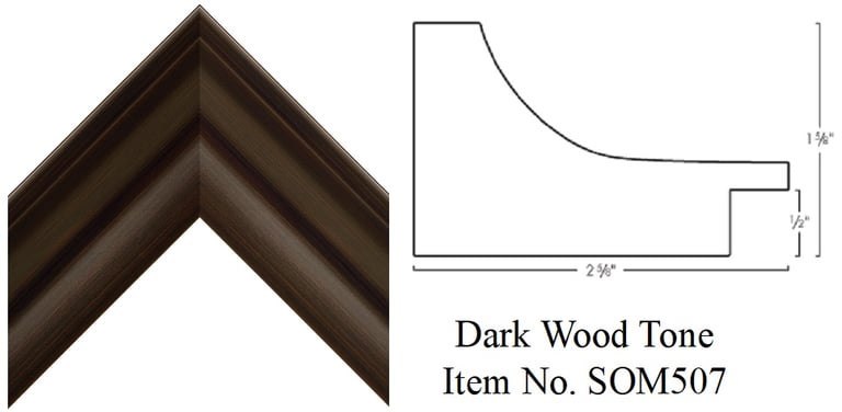 Dark Wood Tone Picture Frame Item No. SOM507