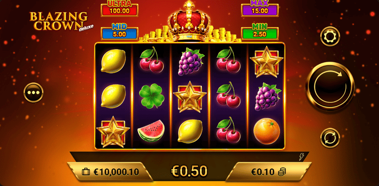 Blazing Crown'da x10 çarpanlı tam sıra vahşi taçlar