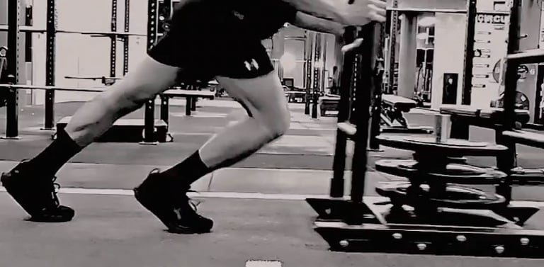 HYROX training - Male Sled Pushing