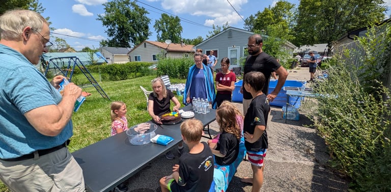 backyard baptism in the name of Jesus, downriver Michigan