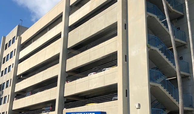 exterior concrete parking garage pressure cleaning services