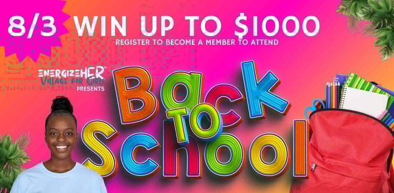 graphic showing Back To School Success event hosted on August 3 2024