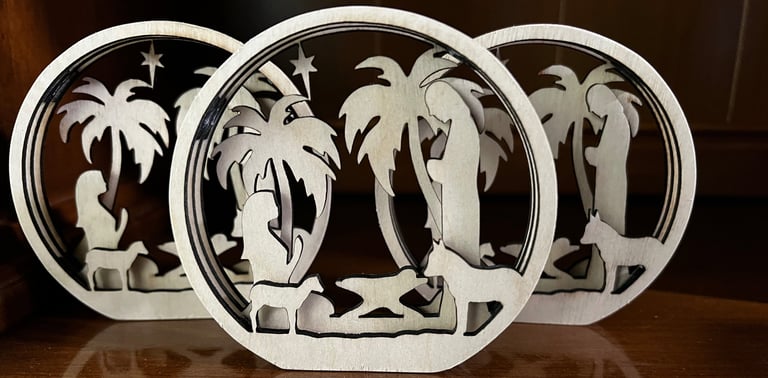 three layered nativity