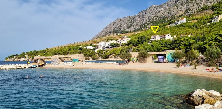 The photo shows Rape Beach Centar on a summer day from another angle.