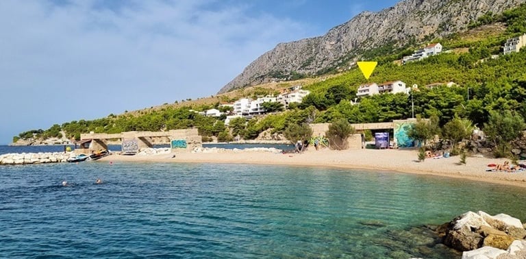 The photo shows Rape Beach Centar on a summer day from another angle.
