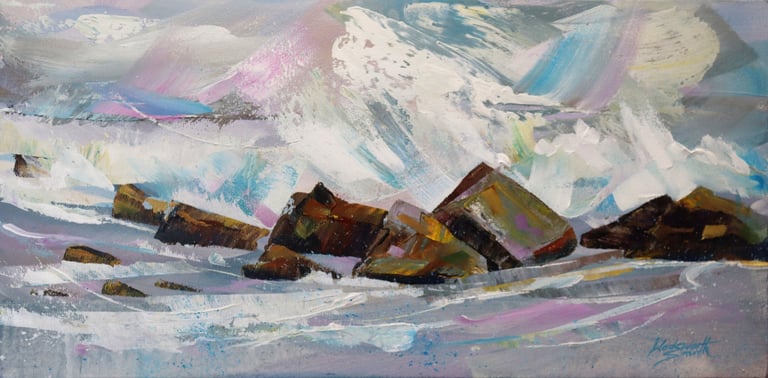 Cotton Frenzy - Painting by Sharon Wadsworth-Smith