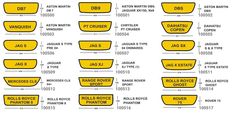 shaped blank number plates