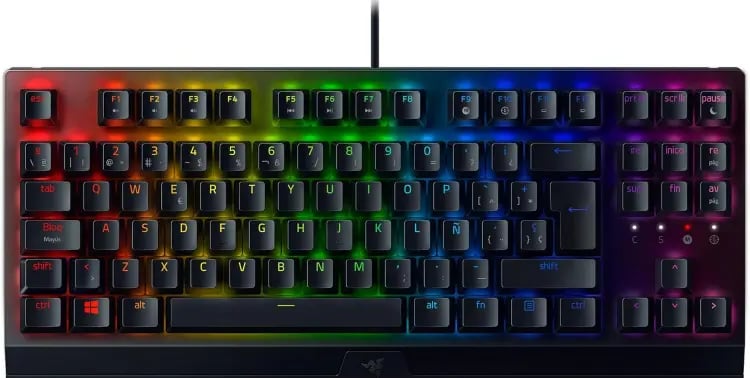 Razer BlackWidow V3 Tenkeyless (Yellow Switch) Teclado compacto con interruptores mecánicos