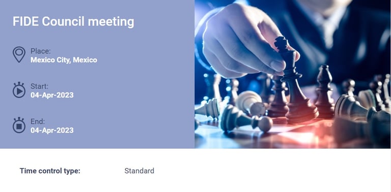 FIDE Council meeting April 2023 in Mexico