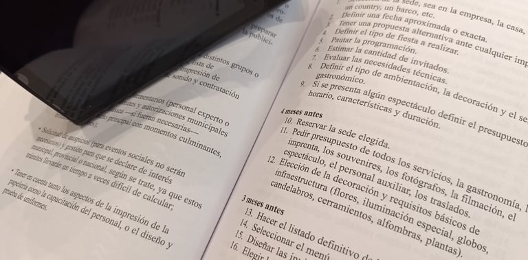 cronograma para saber como organizar un evento en un corto plazo