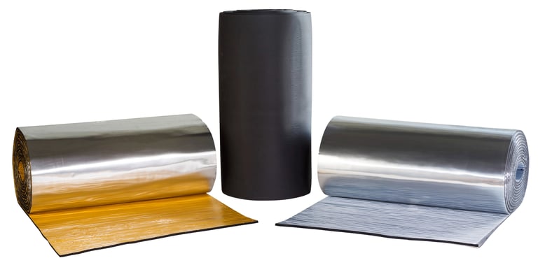 a roll of elastomeric rubber foam