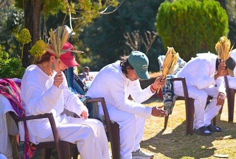 Shamanic ceremony of huachuma at dawn and healing