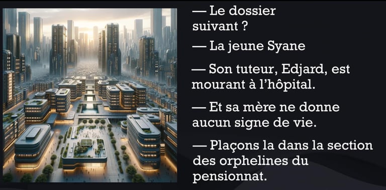 Article 3, dialogue entre Syane et son oncle Edjard.